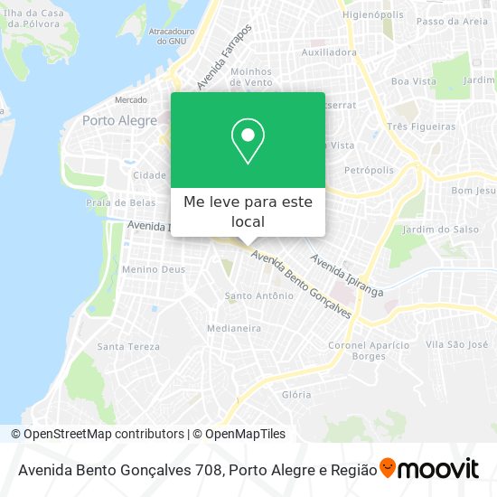 Avenida Bento Gonçalves 708 mapa