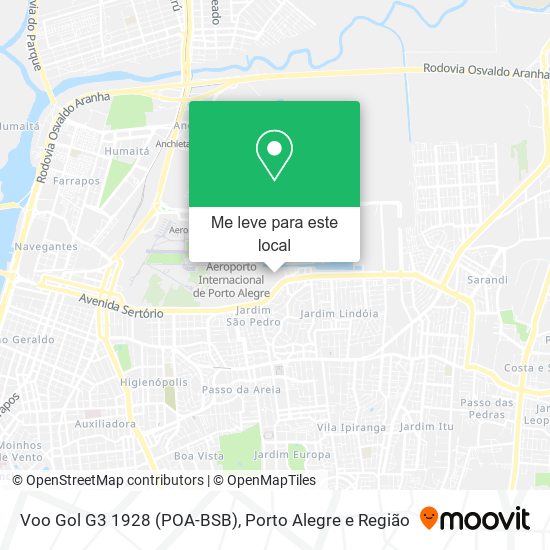 Voo Gol G3 1928 (POA-BSB) mapa