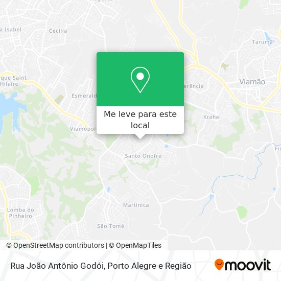 Rua João Antônio Godói mapa