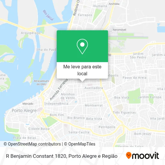 R Benjamin Constant 1820 mapa