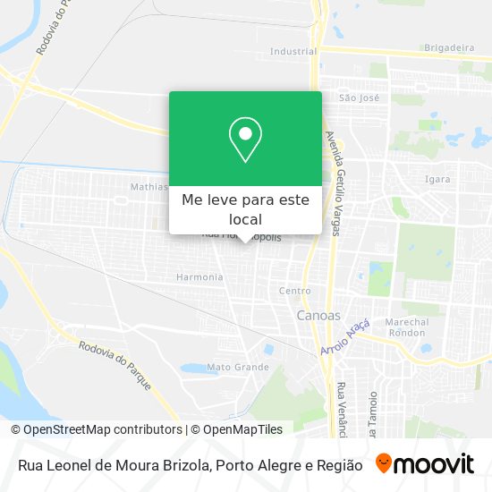 Rua Leonel de Moura Brizola mapa
