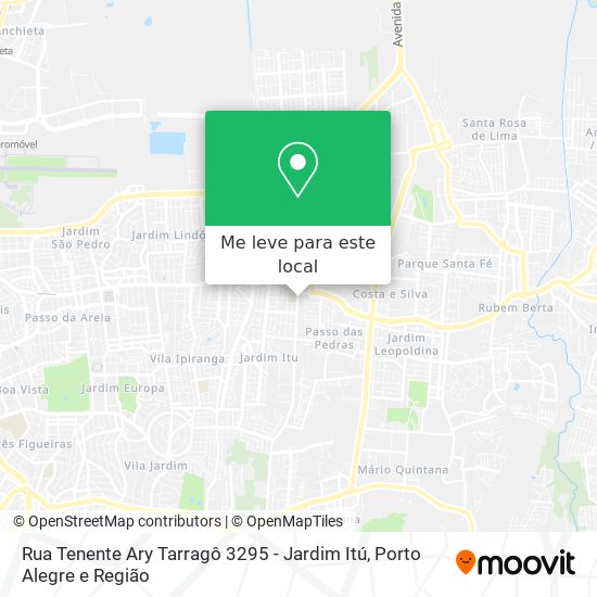 Rua Tenente Ary Tarragô 3295 - Jardim Itú mapa