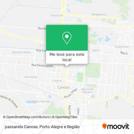 passarela Canoas mapa