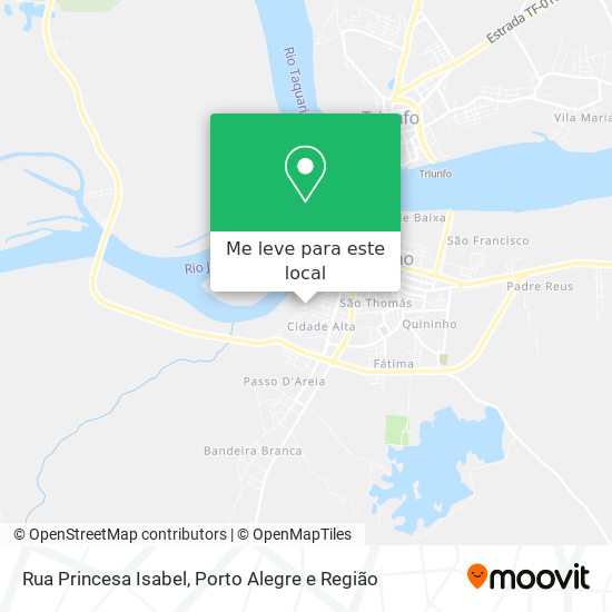 Rua Princesa Isabel mapa