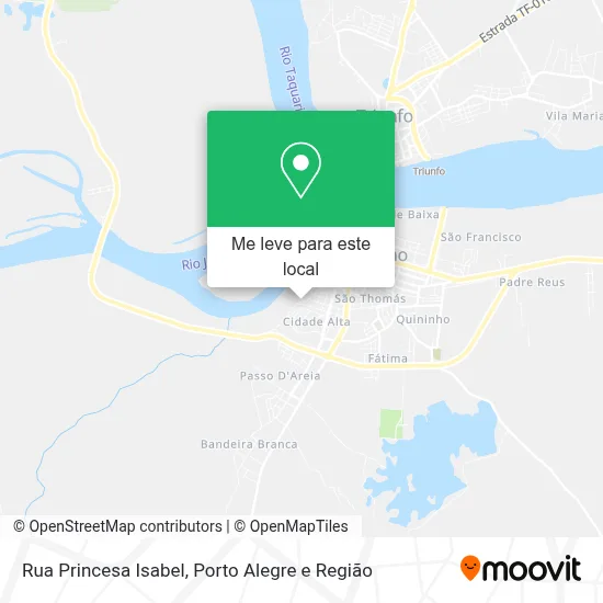 Rua Princesa Isabel mapa