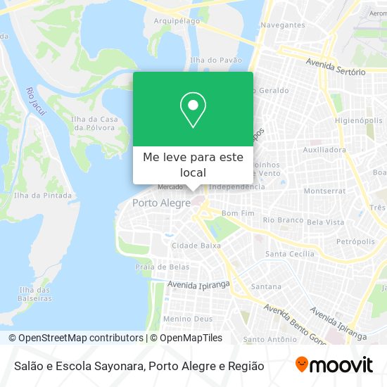 Salão e Escola Sayonara mapa