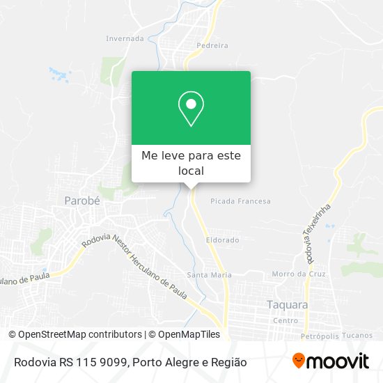 Rodovia RS 115 9099 mapa