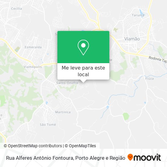 Rua Alferes Antônio Fontoura mapa