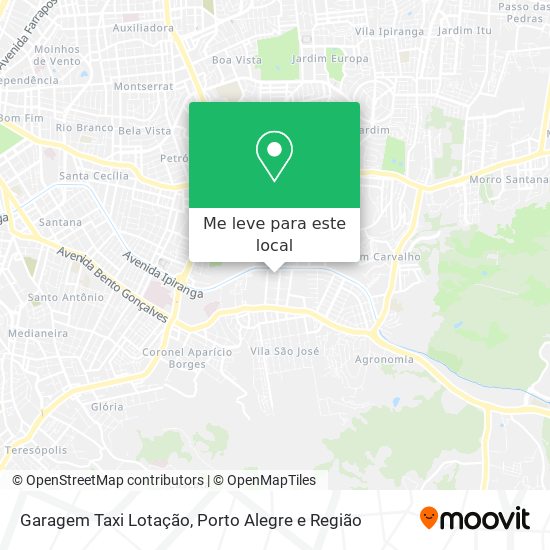 Garagem Taxi Lotação mapa