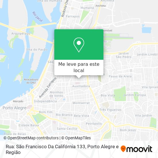 Rua: São Francisco Da Califórnia 133 mapa