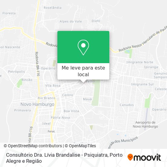 Consultório Dra. Lívia Brandalise - Psiquiatra mapa