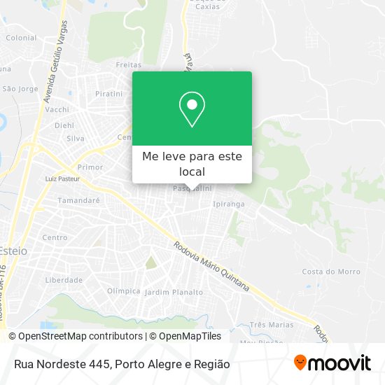 Rua Nordeste 445 mapa