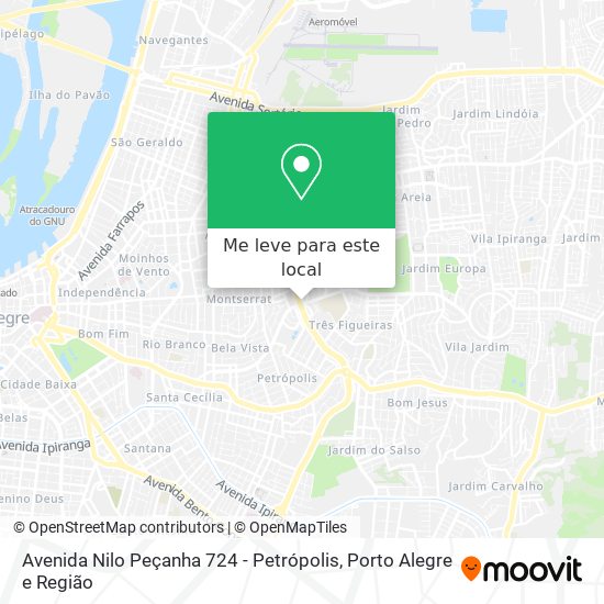 Avenida Nilo Peçanha 724 - Petrópolis mapa