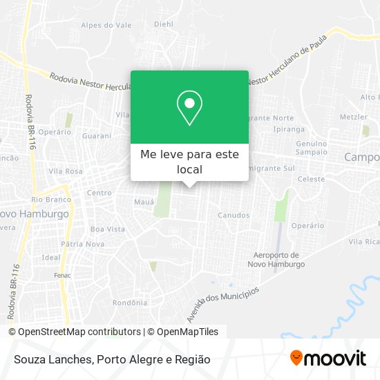 Souza Lanches mapa