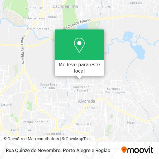 Rua Quinze de Novembro mapa