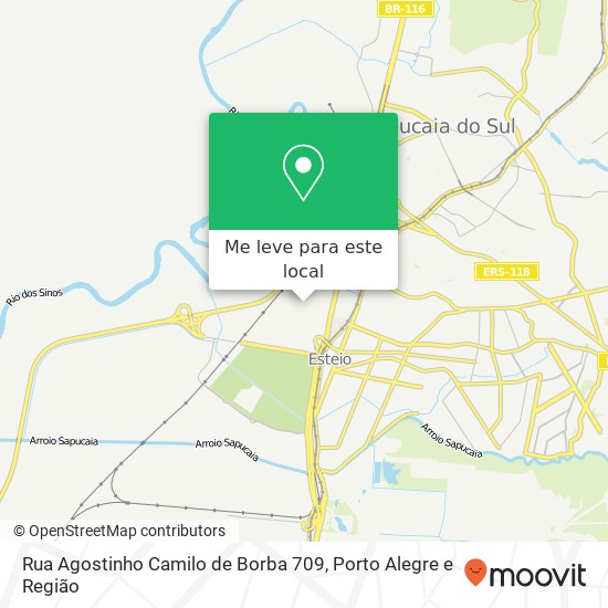 Rua Agostinho Camilo de Borba 709 mapa