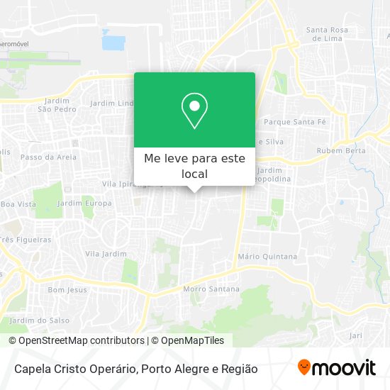 Capela Cristo Operário mapa