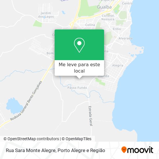 Rua Sara Monte Alegre mapa