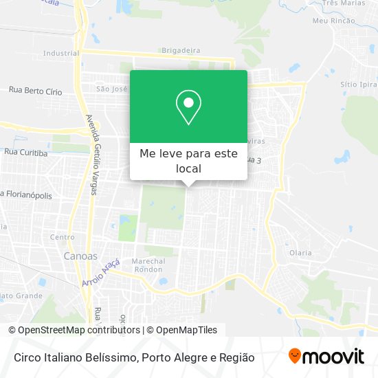 Circo Italiano Belíssimo mapa