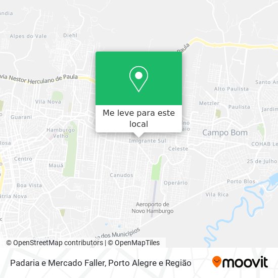 Padaria e Mercado Faller mapa