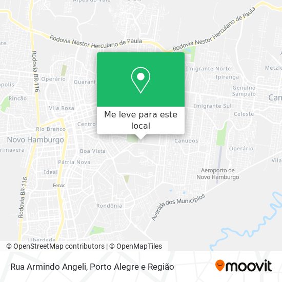 Rua Armindo Angeli mapa