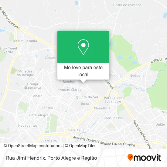 Rua Jimi Hendrix mapa