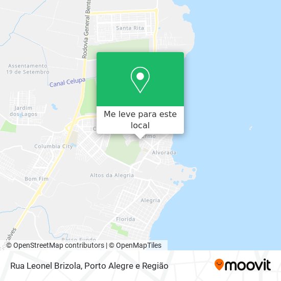 Rua Leonel Brizola mapa