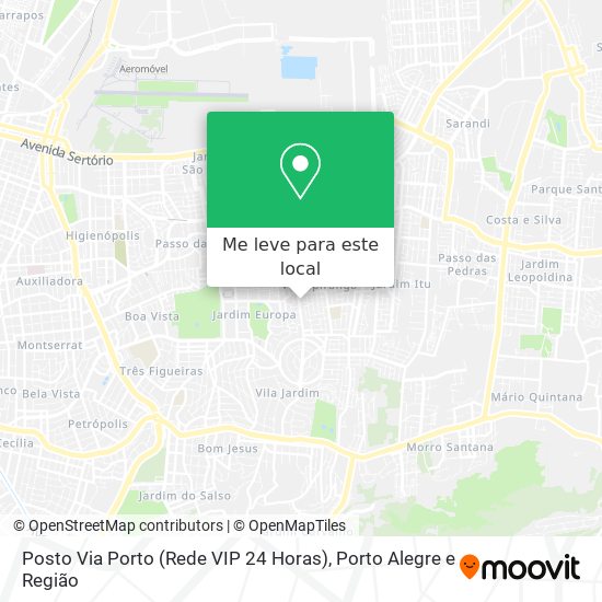 Posto Via Porto (Rede VIP 24 Horas) mapa