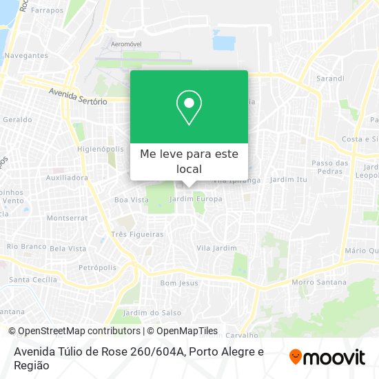 Avenida Túlio de Rose 260/604A mapa