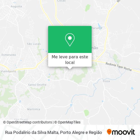 Rua Podalirio da Silva Malta mapa