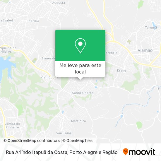 Rua Arlíndo Itapuã da Costa mapa