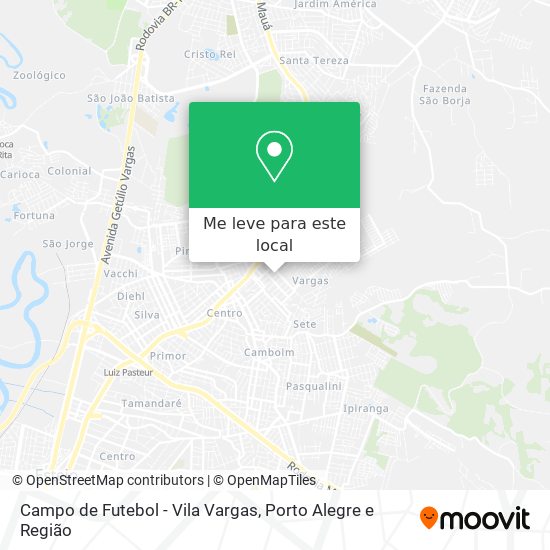Campo de Futebol - Vila Vargas mapa