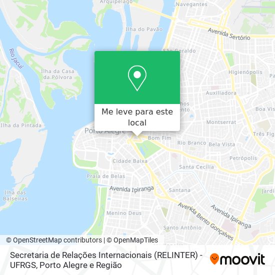 Secretaria de Relações Internacionais (RELINTER) - UFRGS mapa