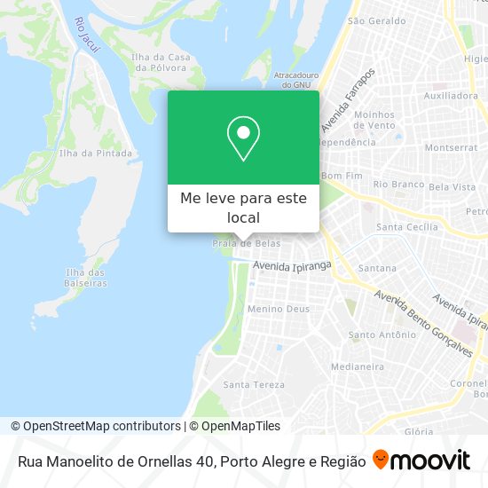 Rua Manoelito de Ornellas 40 mapa