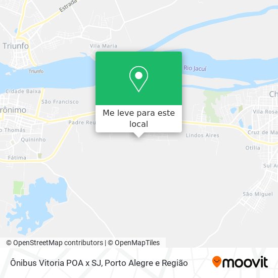 Ônibus Vitoria POA x SJ mapa