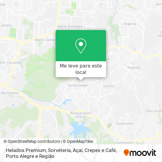 Helados Premium, Sorveteria, Açaí, Crepes e Café mapa