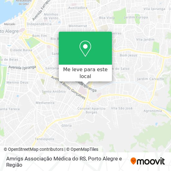 Amrigs Associação Médica do RS mapa