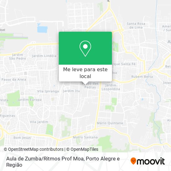 Aula de Zumba/Ritmos Prof Moa mapa