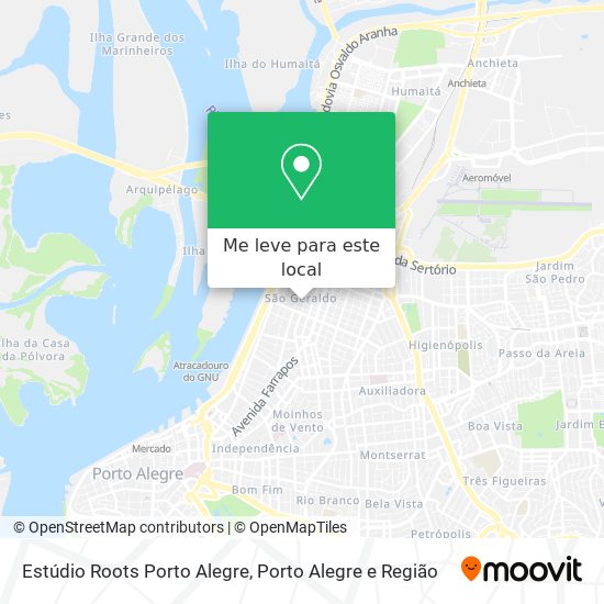 Estúdio Roots Porto Alegre mapa