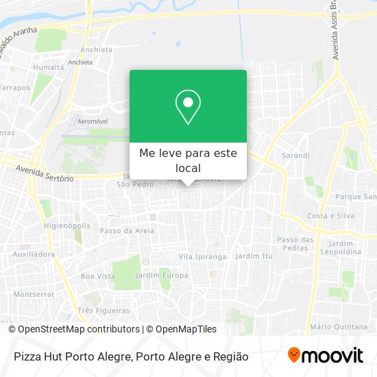 Pizza Hut Porto Alegre mapa