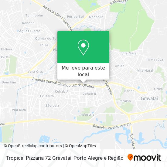 Tropical Pizzaria 72 Gravataí mapa