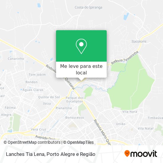 Lanches Tia Lena mapa