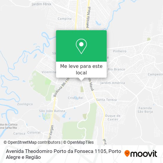 Avenida Theodomiro Porto da Fonseca 1105 mapa