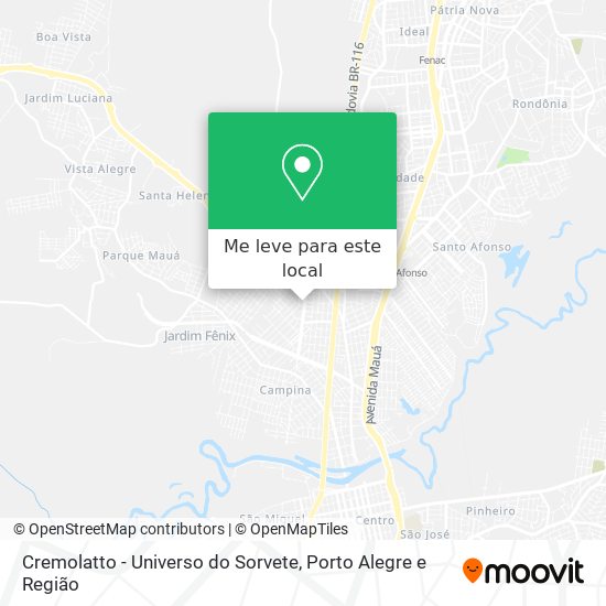 Cremolatto - Universo do Sorvete mapa