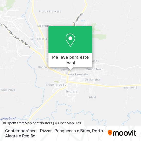 Contemporâneo - Pizzas, Panquecas e Bifes mapa