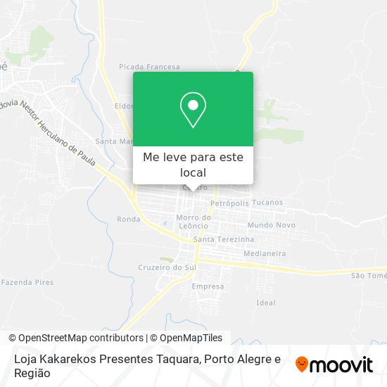 Loja Kakarekos Presentes Taquara mapa