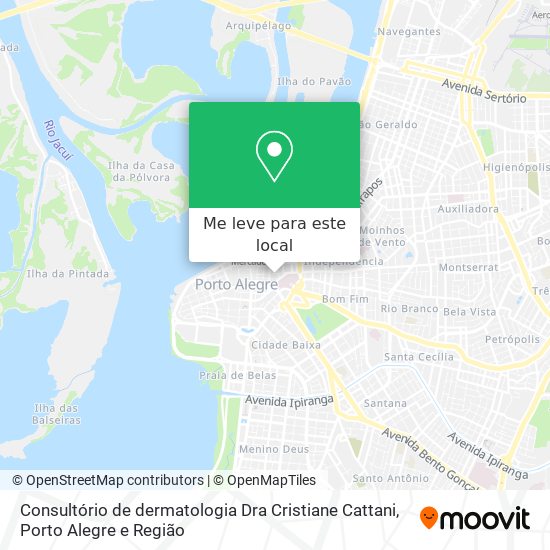 Consultório de dermatologia Dra Cristiane Cattani mapa