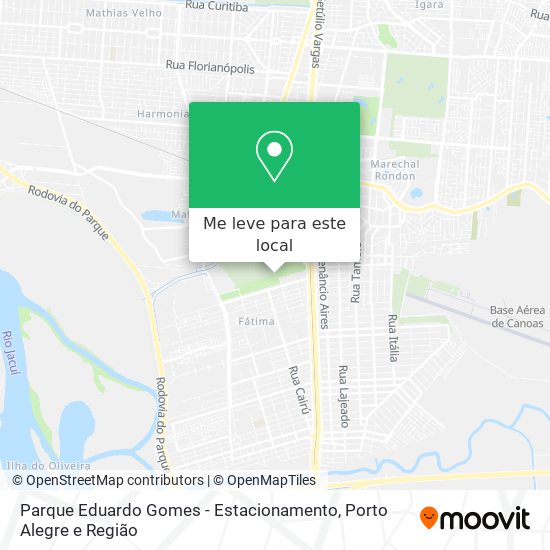 Parque Eduardo Gomes - Estacionamento mapa