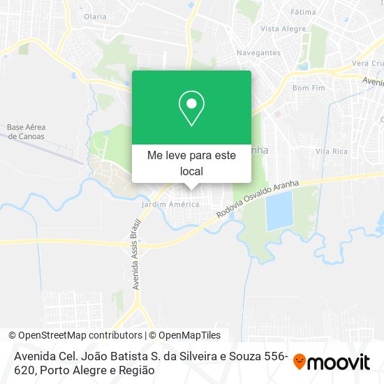 Avenida Cel. João Batista S. da Silveira e Souza 556-620 mapa