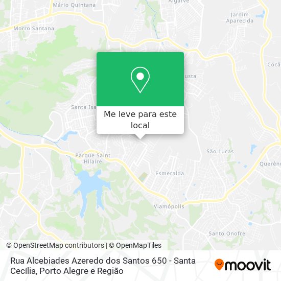 Rua Alcebiades Azeredo dos Santos 650 - Santa Cecília mapa